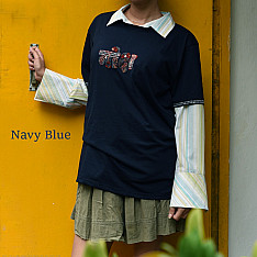 Handmade Applique Tshirt | Moksh ( Two Color Options )