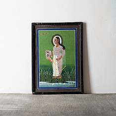Memory Lines | Indian Antique Painting | Vallabhacharya (With Frame) 