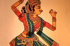 Leather Puppets | Raadha (Green/Orange/Pink)