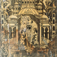 Memory Lines | Indian Antique Print | ranchhod ji  ( With Frame) 