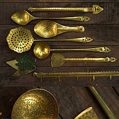 Ahar ✽ Brass ~ Kitchen set { Six piece set }