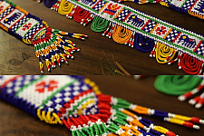 शुभ लाभ ⁂ Glass Bead  Temple ⁂ Temple Toran ( Set of Three ) new