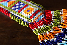 शुभ लाभ ⁂ Glass Bead  Temple ⁂ Temple Toran - Set of Three  new