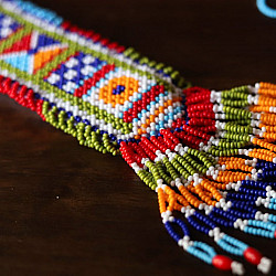 शुभ लाभ ⁂ Glass Bead  Temple ⁂ Temple Toran - Set of Three  new