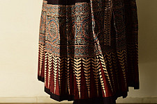 Flowers in a River : Ajrakh Prints  Wrap Around Skirt | Natural Dyed | Pure Cotton