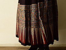 Flowers in a River : Ajrakh Prints  Wrap Around Skirt | Natural Dyed | Pure Cotton