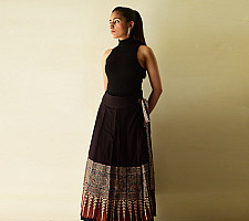 Flowers in a River : Ajrakh Prints  Wrap Around Skirt | Natural Dyed | Pure Cotton
