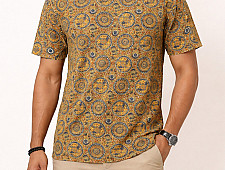 Vegetable colors Ajrakh Cotton T-shirt