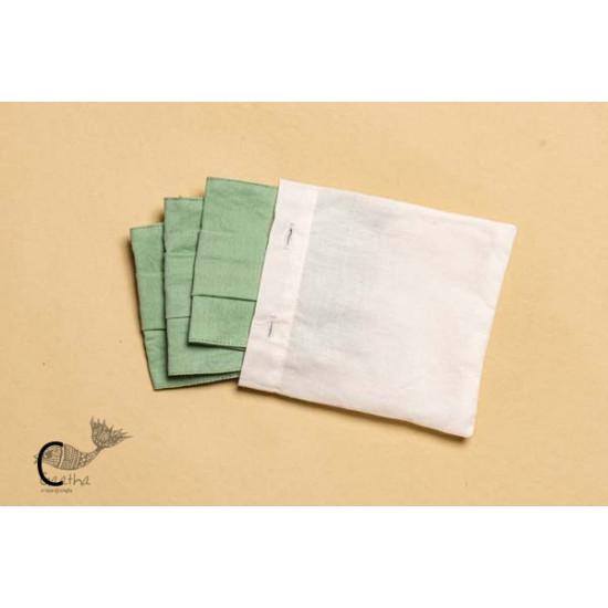 Be safe & stylish ✜ Solid Colour Cotton Mask ( Set of 3 with Pouch ) ✜ A