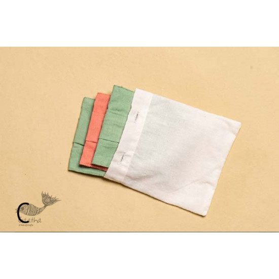 Be safe & stylish ✜ Solid Colour Cotton Mask ( Set of 3 with Pouch ) ✜ D