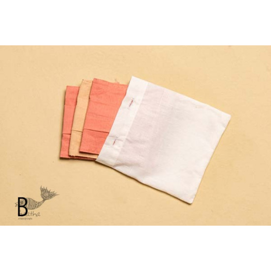 Be safe & stylish ✜ Solid Colour Cotton Mask ( Set of 3 with Pouch ) ✜ H