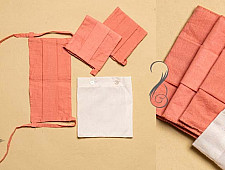 Be safe & stylish ✜ Solid Colour Cotton Mask ( Set of 3 with Pouch ) ✜ A