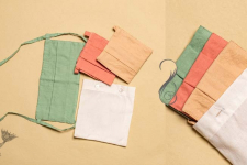 Be safe & stylish ✜ Solid Colour Cotton Mask ( Set of 3 with Pouch ) ✜ D