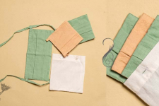 Be safe & stylish ✜ Solid Colour Cotton Mask ( Set of 3 with Pouch ) ✜ F