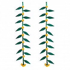 Vamsa Kavya . वाम्स काव्य | Shubh Handcrafted Bamboo Door / Wall Hanging – Set of 2