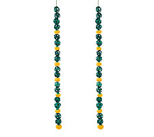 Vamsa Kavya . वाम्स काव्य | Marigold Handcrafted Bamboo Door / Wall Hanging - Set of 2
