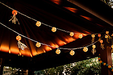 Vamsa Kavya . वाम्स काव्य | Star Full Moon Handcrafted bamboo String Light ( Five Color Options )