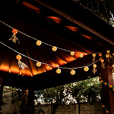 Vamsa Kavya . वाम्स काव्य | Star Full Moon Handcrafted bamboo String Light ( Five Color Options )