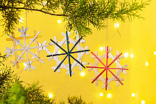 Venu . वेणु | Banboo Handcrafted -  Bamboo Frost Hanging | Set of 3 (Assorted Colors) – II