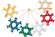 Venu . वेणु | Banboo Handcrafted -  Bamboo Star Hanging | Set of 6 (Assorted Colors) – I