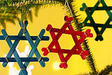 Venu . वेणु | Banboo Handcrafted -  Bamboo Star Hanging | Set of 6 (Assorted Colors) – I