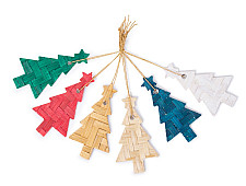 Venu . वेणु | Bamboo Handcrafted - Bamboo Star-Topped Tree Hanging | Set of 6 (Assorted Colors)