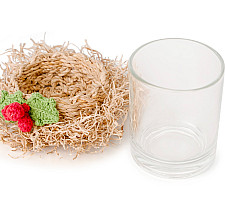 Venu . वेणु | Handcrafted - Bamboo & Crochet Frill Tea Light Holder