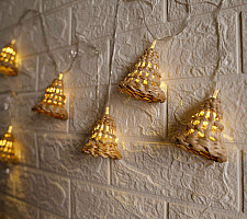 Venu . वेणु | Handcrafted - Banana Bark Bell Fairy Lights | 3 mtr