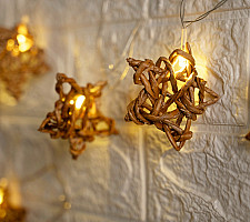Venu . वेणु | Handcrafted - Banana Rope Star Fairy Lights | 3 mtr