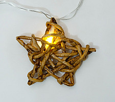 Venu . वेणु | Handcrafted - Banana Rope Star Fairy Lights | 3 mtr