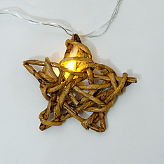 Venu . वेणु | Handcrafted - Banana Rope Star Fairy Lights | 3 mtr