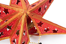 Venu . वेणु | Bamboo Handcrafted Joy Star - Red Color (Two Sizes Option - Medium & Large)