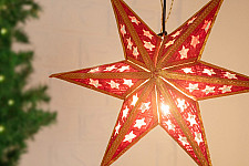 Venu . वेणु | Bamboo Handcrafted Joy Star - Red Color (Two Sizes Option - Medium & Large)