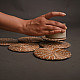 Roots & Reeds | Handcrafted ~ Pine Flat Coasters (Set of 6 )  -  Three color options