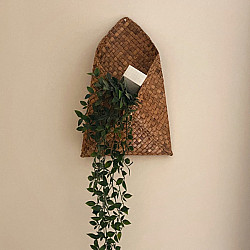 Roots & Reeds | Handcrafted ~ Water Hyacinth Meteka Magazine Holder