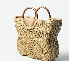 Roots & Reeds | Handcrafted Water Reed ~ Handbag - The Poppy