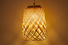 Roots & Reeds | Handcrafted Bamboo Twirl Pendant Light