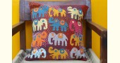 Cushioned Living ❦ Applique Cotton Cushion Cover ❦ Elephants - 2