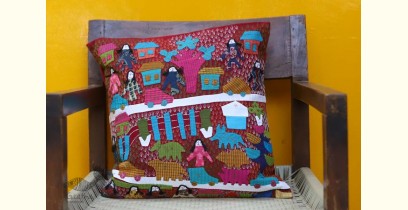 Cushioned Living ❦ Applique Cotton Cushion Cover ❦ Dolls - 6