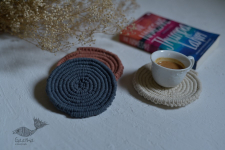 Knotted ▣ Spiral Hand-Knotted Coaster (Set of 2) ▣ 24