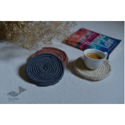 Knotted ▣ Spiral Hand-Knotted Coaster (Set of 2) ▣ 24