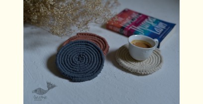 Knotted ▣ Spiral Hand-Knotted Coaster (Set of 2) ▣ 24
