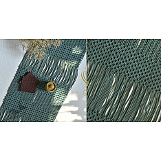 Knotted ▣ Floating Dashes Hand-Knotted Table Runner ▣ 28