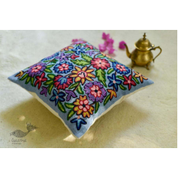 गुल ✩ Kashmiri Ari Embroidery Cushion Cover (16" x 16") ✩ 20