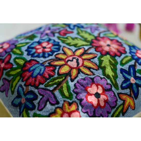 गुल ✩ Kashmiri Ari Embroidery Cushion Cover (16 x 16) ✩ 20