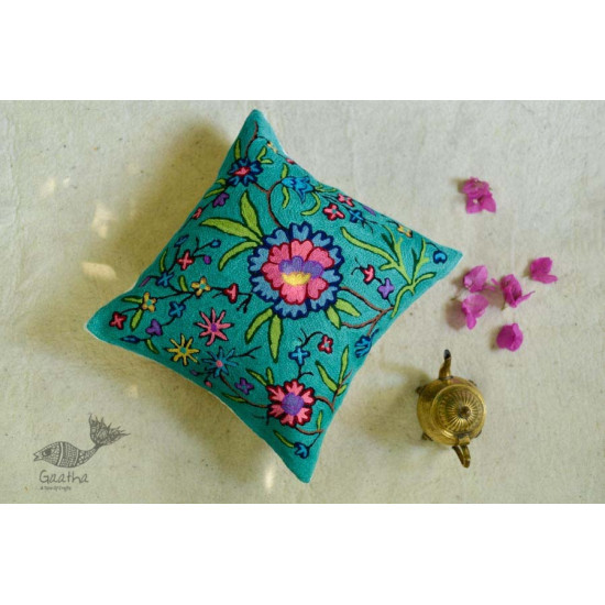 गुल ✩ Kashmiri Ari Embroidery Cushion Cover (16 x 16) ✩ 21