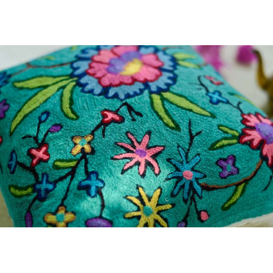 गुल ✩ Kashmiri Ari Embroidery Cushion Cover (16 x 16) ✩ 21