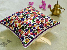 गुल ✩ Kashmiri Ari Embroidery Cushion Cover (16" x 16") ✩ 22
