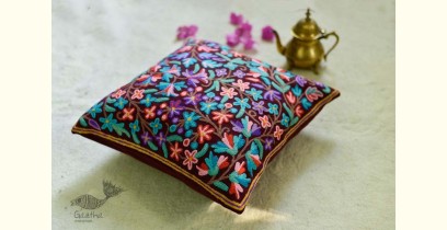 गुल ✩ Kashmiri Ari Embroidery Cushion Cover (16" x 16") ✩ 34