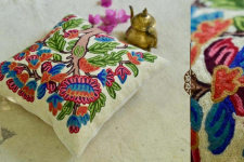 गुल ✩ Kashmiri Ari Embroidery Cushion Cover (16" x 16") ✩ 19